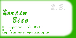 martin bito business card